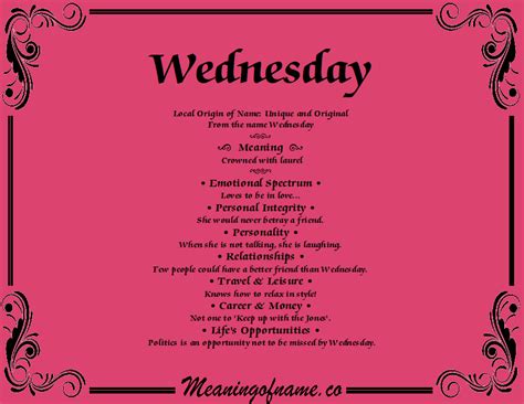 what is the meaning of wednesday